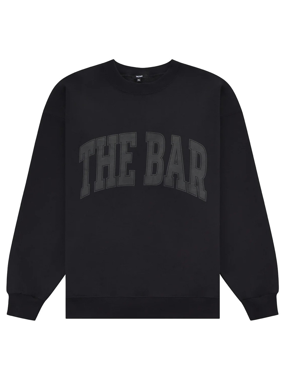 The Bar Black Crewneck Sweatshirt with Tonal Logo